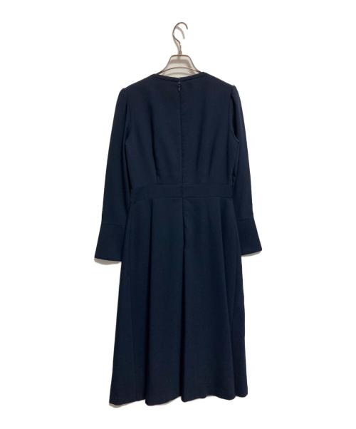CELFORD（セルフォード）CELFORD (セルフォード) バックサテンプリーツワンピース ネイビー サイズ:M（38）の古着・服飾アイテム