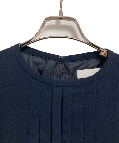 CELFORD（セルフォード）CELFORD (セルフォード) バックサテンプリーツワンピース ネイビー サイズ:M（38）の古着・服飾アイテム