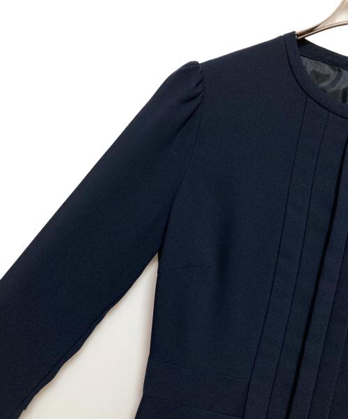 CELFORD（セルフォード）CELFORD (セルフォード) バックサテンプリーツワンピース ネイビー サイズ:M（38）の古着・服飾アイテム