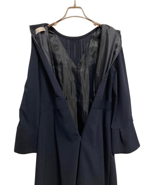 CELFORD（セルフォード）CELFORD (セルフォード) バックサテンプリーツワンピース ネイビー サイズ:M（38）の古着・服飾アイテム