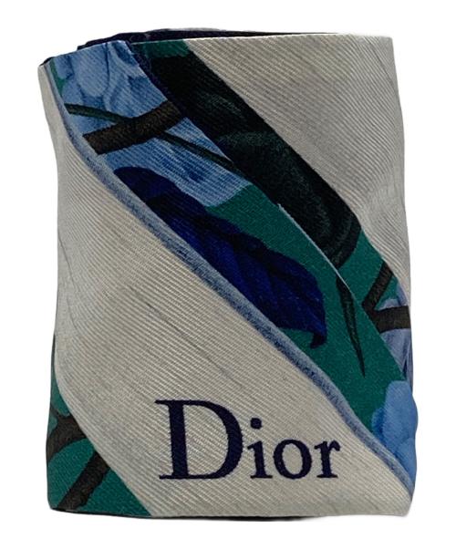 Christian Dior（クリスチャン ディオール）Christian Dior (クリスチャン ディオール) ミッツァシルクスカーフ ブルーの古着・服飾アイテム