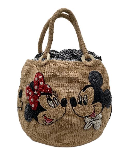 BEAMS BOY（ビームスボーイ）BEAMS BOY (ビームスボーイ) DISNEY (ディズニー) 20th別注 ディズニー オールスターかごバッグ ベージュの古着・服飾アイテム