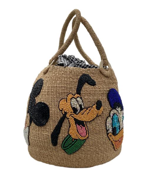 BEAMS BOY（ビームスボーイ）BEAMS BOY (ビームスボーイ) DISNEY (ディズニー) 20th別注 ディズニー オールスターかごバッグ ベージュの古着・服飾アイテム