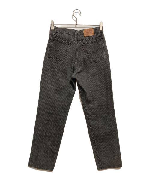 LEVI'S（リーバイス）LEVI'S (リーバイス) STUDENT ストライプブラックデニムパンツ ブラック サイズ:W28 L34の古着・服飾アイテム