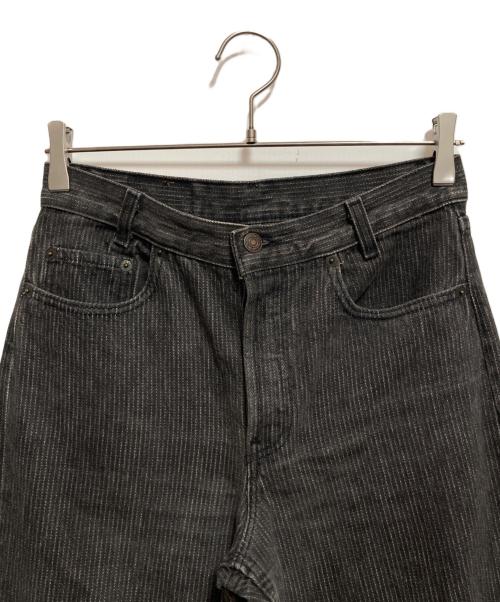 LEVI'S（リーバイス）LEVI'S (リーバイス) STUDENT ストライプブラックデニムパンツ ブラック サイズ:W28 L34の古着・服飾アイテム