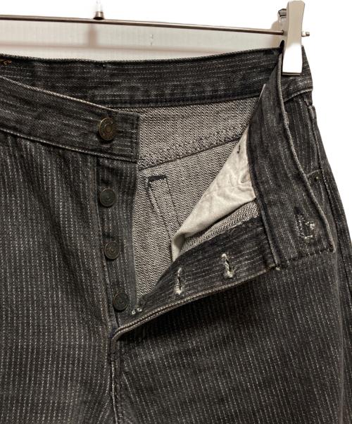 LEVI'S（リーバイス）LEVI'S (リーバイス) STUDENT ストライプブラックデニムパンツ ブラック サイズ:W28 L34の古着・服飾アイテム