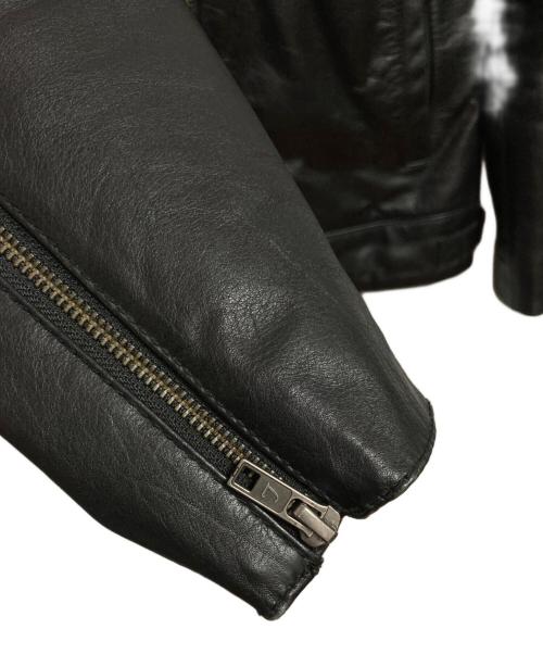 Liugoo Leathers（リューグーレザーズ）Liugoo Leathers (リューグーレザーズ) ライナー付きカウレザージャケット ブラック サイズ:Mの古着・服飾アイテム