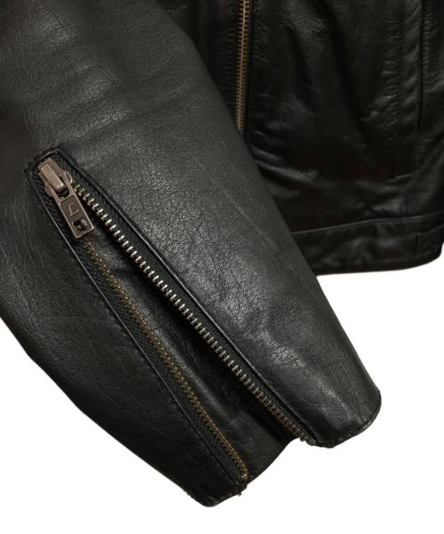 Liugoo Leathers（リューグーレザーズ）Liugoo Leathers (リューグーレザーズ) ライナー付きカウレザージャケット ブラック サイズ:Mの古着・服飾アイテム