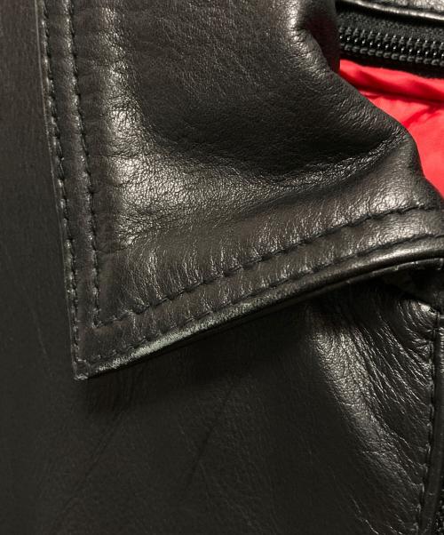 Liugoo Leathers（リューグーレザーズ）Liugoo Leathers (リューグーレザーズ) ライナー付きカウレザージャケット ブラック サイズ:Mの古着・服飾アイテム