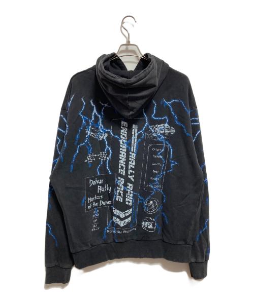 FIRST ROW（ファーストロウ）FIRST ROW (ファーストロウ) ラインストーンプルオーバーパーカー ブラック サイズ:XLの古着・服飾アイテム