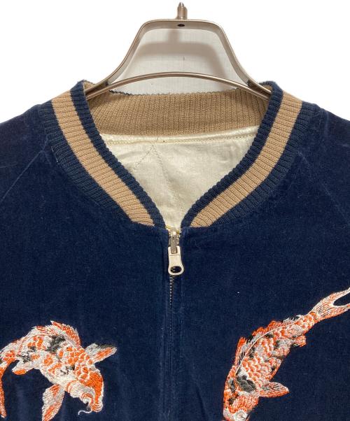 hawaiian dream（ハワイアン ドリーム）hawaiian dream (ハワイアン ドリーム) ベロアスーベニアジャケット ネイビー サイズ:40の古着・服飾アイテム