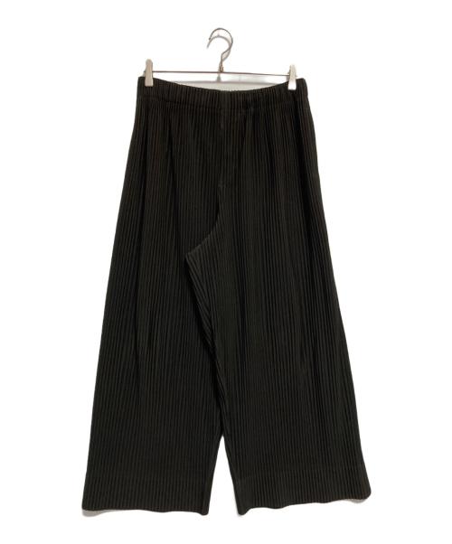 HOMME PLISSE ISSEY MIYAKE（オム プリッセ イッセイ ミヤケ）HOMME PLISSE ISSEY MIYAKE (オム プリッセ イッセイ ミヤケ) 18AW  プリーツストレートワイドパンツ ブラック サイズ:2の古着・服飾アイテム