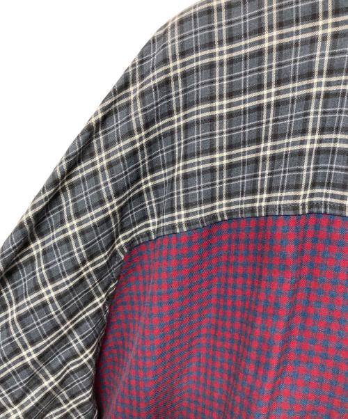BALENCIAGA（バレンシアガ）BALENCIAGA (バレンシアガ) Poplin Check Retro Panel Wind Jacket ネイビー×パープル サイズ:48の古着・服飾アイテム
