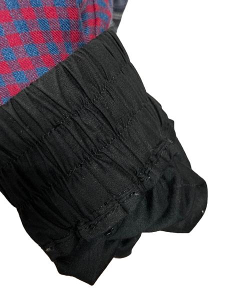 BALENCIAGA（バレンシアガ）BALENCIAGA (バレンシアガ) Poplin Check Retro Panel Wind Jacket ネイビー×パープル サイズ:48の古着・服飾アイテム