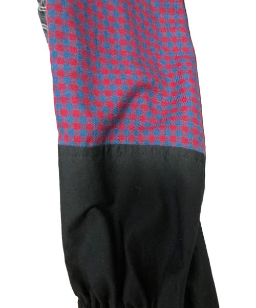 BALENCIAGA（バレンシアガ）BALENCIAGA (バレンシアガ) Poplin Check Retro Panel Wind Jacket ネイビー×パープル サイズ:48の古着・服飾アイテム