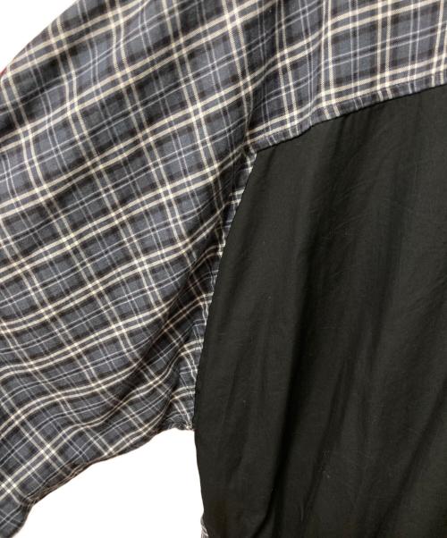 BALENCIAGA（バレンシアガ）BALENCIAGA (バレンシアガ) Poplin Check Retro Panel Wind Jacket ネイビー×パープル サイズ:48の古着・服飾アイテム