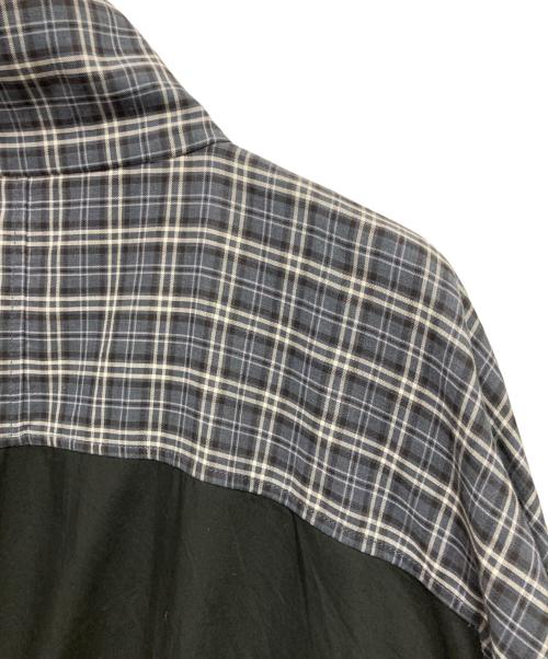 BALENCIAGA（バレンシアガ）BALENCIAGA (バレンシアガ) Poplin Check Retro Panel Wind Jacket ネイビー×パープル サイズ:48の古着・服飾アイテム