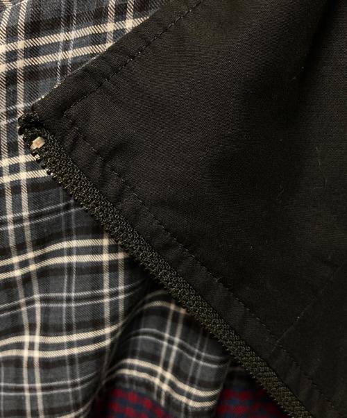 BALENCIAGA（バレンシアガ）BALENCIAGA (バレンシアガ) Poplin Check Retro Panel Wind Jacket ネイビー×パープル サイズ:48の古着・服飾アイテム
