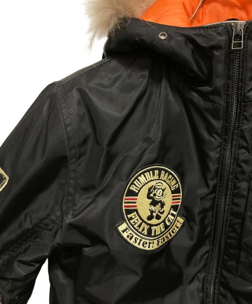THE RUMBLE（ザ ランブル）THE RUMBLE (ザ ランブル) フーデットMA-１ジャケット ブラック サイズ:Mの古着・服飾アイテム