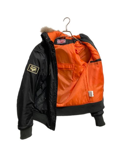THE RUMBLE（ザ ランブル）THE RUMBLE (ザ ランブル) フーデットMA-１ジャケット ブラック サイズ:Mの古着・服飾アイテム