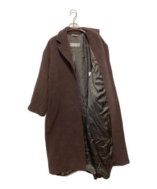 MaxMara（マックスマーラ）MaxMara (マックスマーラ) アンゴラ混ウールロングコート ブラウン サイズ:40の古着・服飾アイテム