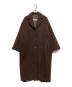 MaxMara（マックスマーラ）の古着「アンゴラ混ウールロングコート」｜ブラウン