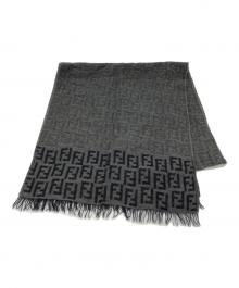 FENDI（フェンディ）の古着「ズッカ柄ウールマフラー」｜グレー