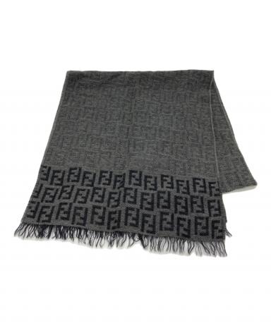 中古・古着通販】FENDI (フェンディ) ズッカ柄ウールマフラー グレー