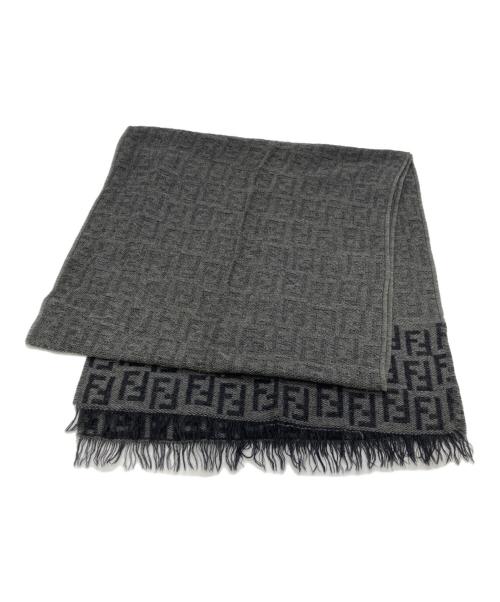 FENDI（フェンディ）FENDI (フェンディ) ズッカ柄ウールマフラー グレーの古着・服飾アイテム