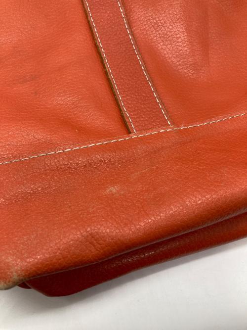 COMME des GARCONS HOMME（コムデギャルソン オム）COMME des GARCONS HOMME (コムデギャルソン オム) レザートートバッグ オレンジの古着・服飾アイテム