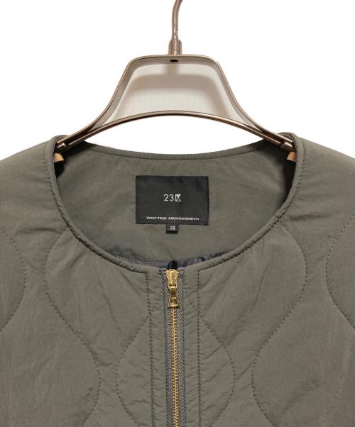 23区（ニジュウサンク）23区 (ニジュウサンク) 中綿 パディング アウター グレー サイズ:38の古着・服飾アイテム