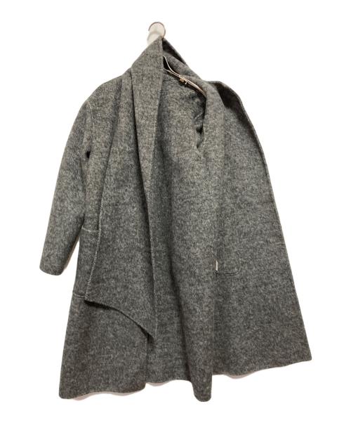 JENNE（ジェンヌ）JENNE (ジェンヌ) リバーウールシルクコート グレー サイズ:M 未使用品の古着・服飾アイテム
