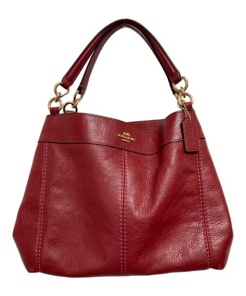 COACH（コーチ）COACH (コーチ) 2WAYバッグ レッドの古着・服飾アイテム