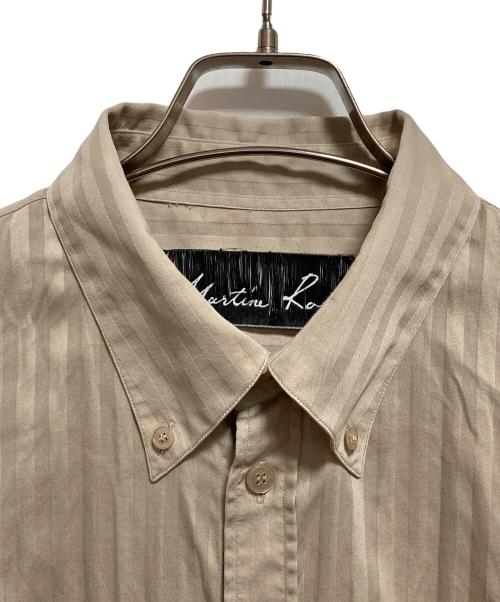 MARTINE ROSE（マーティン・ローズ）MARTINE ROSE (マーティン・ローズ) ストライプシャツ ベージュ サイズ:Sの古着・服飾アイテム