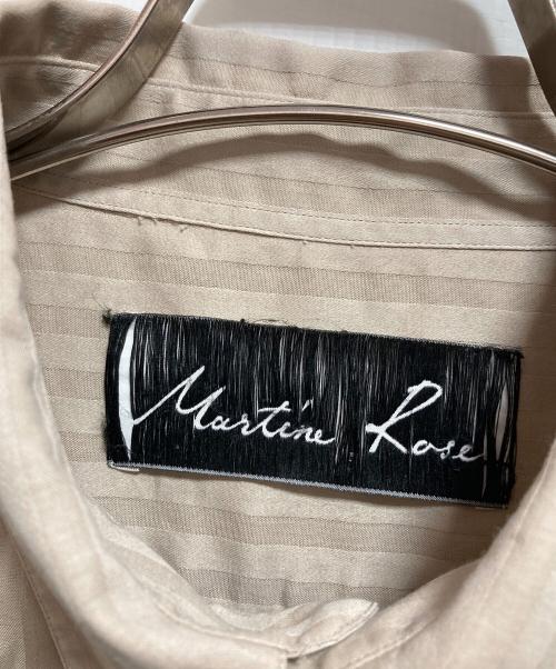 MARTINE ROSE（マーティン・ローズ）MARTINE ROSE (マーティン・ローズ) ストライプシャツ ベージュ サイズ:Sの古着・服飾アイテム