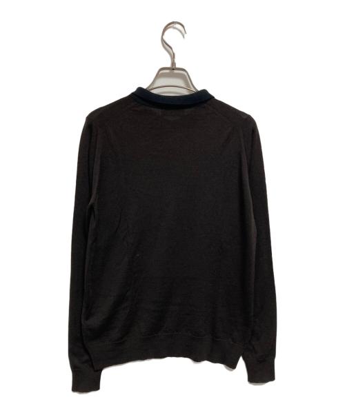 JOHN SMEDLEY（ジョンスメドレー）JOHN SMEDLEY (ジョンスメドレー) 襟付きウールニット ブラウン サイズ:Mの古着・服飾アイテム