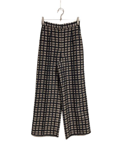 TODAYFUL（トゥデイフル）TODAYFUL (トゥデイフル) Geometric Jacquard Trousers ブラック×ベージュ サイズ:M（38） 未使用品の古着・服飾アイテム