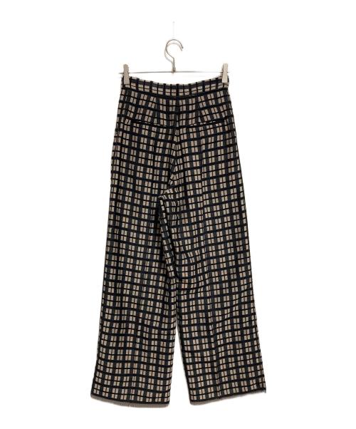 TODAYFUL（トゥデイフル）TODAYFUL (トゥデイフル) Geometric Jacquard Trousers ブラック×ベージュ サイズ:M（38） 未使用品の古着・服飾アイテム