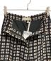中古・古着 TODAYFUL (トゥデイフル) Geometric Jacquard Trousers ブラック×ベージュ サイズ:M（38） 未使用品：6000円