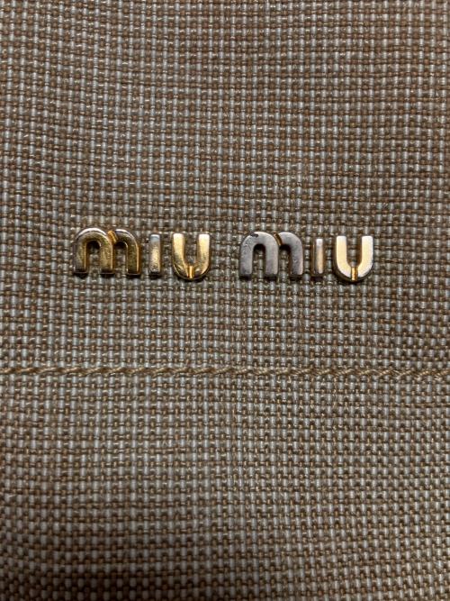 MIU MIU（ミュウミュウ）MIU MIU (ミュウミュウ) キャンバストートバッグ ベージュの古着・服飾アイテム