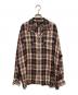 RRL（ダブルアールエル）の古着「長袖レーヨンチェックシャツ」｜ベージュ×グリーン