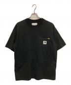 sacai×Carhartt WIPサカイ×カーハート ワーク イン プログレス）の古着「Cotton Jersey T-Shirt」｜ブラック