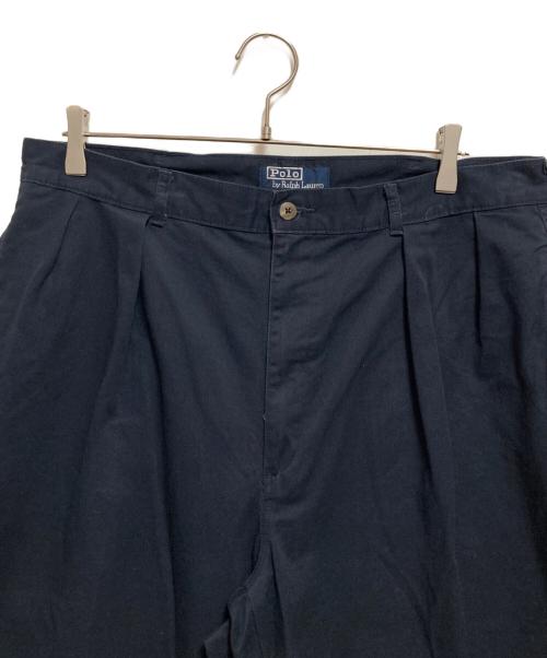 POLO RALPH LAUREN（ポロ・ラルフローレン）POLO RALPH LAUREN (ポロ・ラルフローレン) タックチノパンツ ネイビー サイズ:W36の古着・服飾アイテム