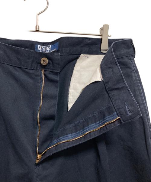 POLO RALPH LAUREN（ポロ・ラルフローレン）POLO RALPH LAUREN (ポロ・ラルフローレン) タックチノパンツ ネイビー サイズ:W36の古着・服飾アイテム