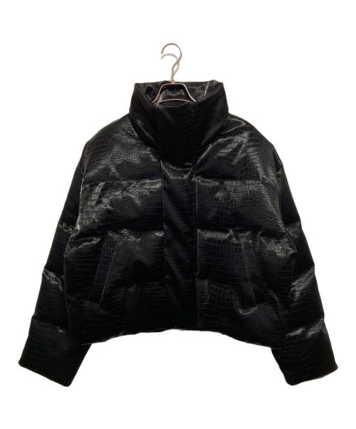 DANKE SCHON（ダンケ シェーン）Danke schon (ダンケ シェーン) PU SHORT BLOUSON CROCODILE ブラック サイズ:Mの古着・服飾アイテム