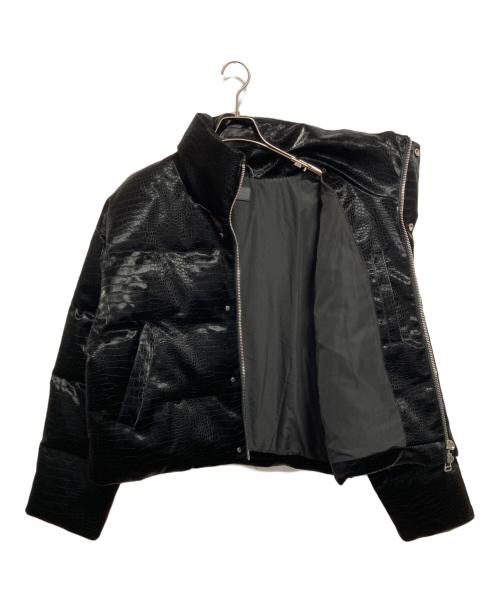 DANKE SCHON（ダンケ シェーン）Danke schon (ダンケ シェーン) PU SHORT BLOUSON CROCODILE ブラック サイズ:Mの古着・服飾アイテム