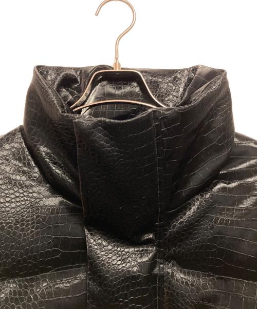 DANKE SCHON（ダンケ シェーン）Danke schon (ダンケ シェーン) PU SHORT BLOUSON CROCODILE ブラック サイズ:Mの古着・服飾アイテム