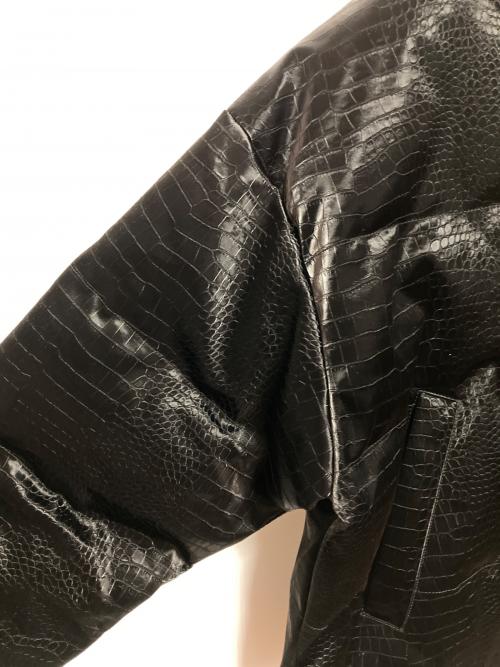 DANKE SCHON（ダンケ シェーン）Danke schon (ダンケ シェーン) PU SHORT BLOUSON CROCODILE ブラック サイズ:Mの古着・服飾アイテム