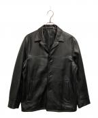 nano・universeナノ・ユニバース）の古着「LB.03 WONDER LIGHT LEATHER カーコート」｜ブラック