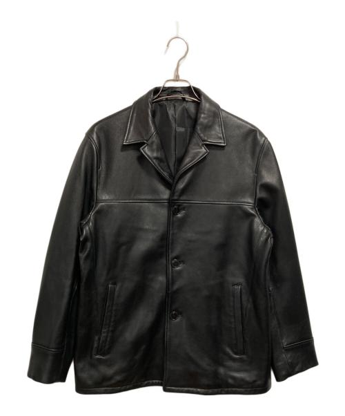nano・universe（ナノ・ユニバース）nano・universe (ナノ・ユニバース) LB.03 WONDER LIGHT LEATHER カーコート ブラック サイズ:Lの古着・服飾アイテム